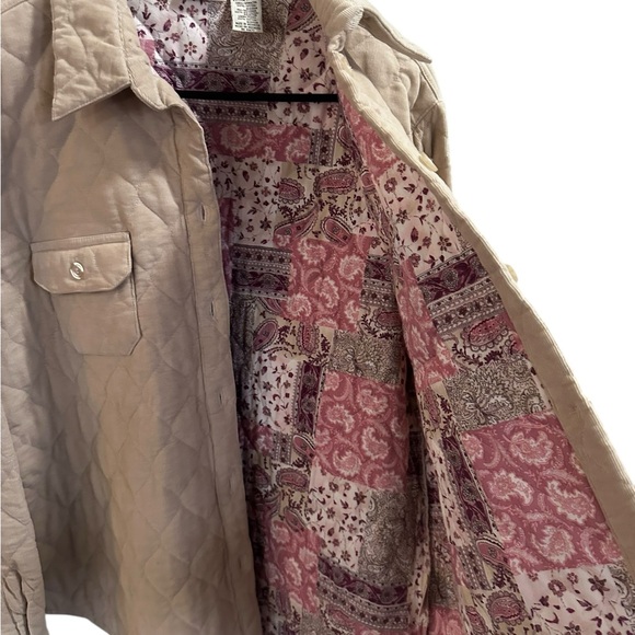 St. John's Bay Quilted Utility Jacket in Beige size XL - Picture 5 of 6